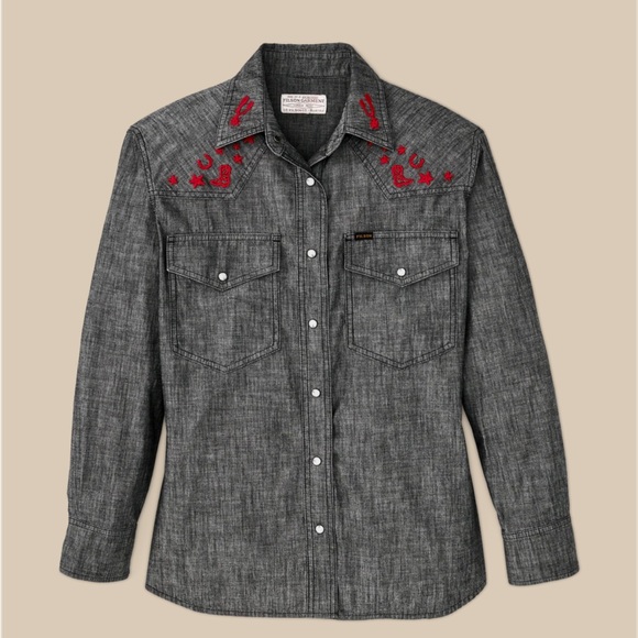 Filson Tops - WOMEN'S EMBROIDERED WESTERN SHIRT